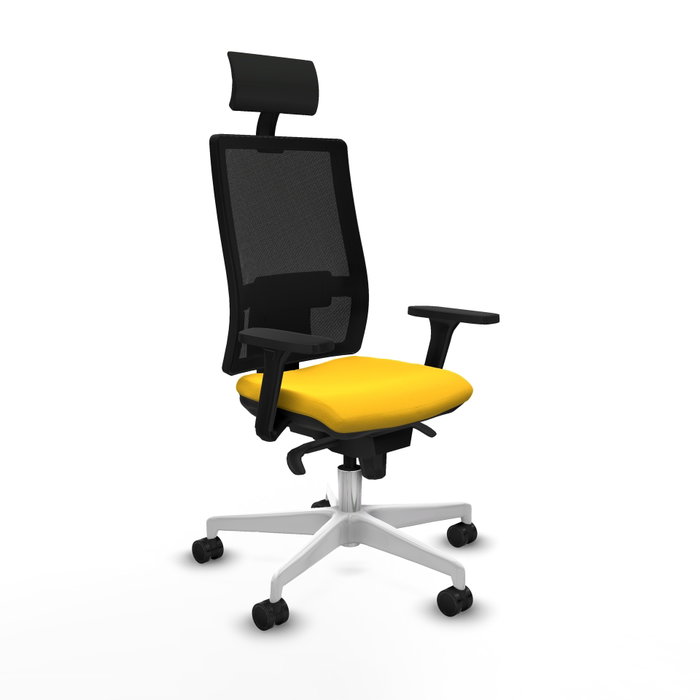 PIQUERAS Y CRESPO Silla de oficina Horna con mecanismo Sincro, Amarillo y Negro PIQUERAS Y CRESPO Silla de oficina Horna con mecanismo Sincro, Amarillo y Negro