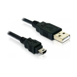 DeLOCK Cable USB 2.0 Tipo A a Mini-USB B Macho/Macho, 1.5 m, Negro, Referencia 82252