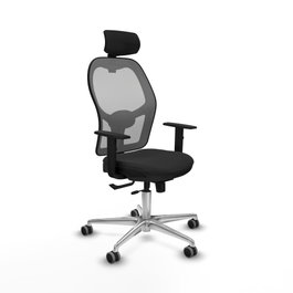 PIQUERAS Y CRESPO Silla de oficina Jorquera Sincro/Traslack Negro/Gris