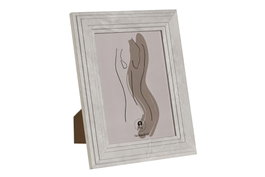 DKD Home Decor Marco de Fotos Gris Símil Mármol 13x18