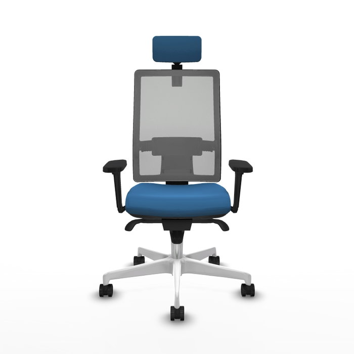 PIQUERAS Y CRESPO Silla de oficina Horna con mecanismo Sincro, Azul claro y Gris PIQUERAS Y CRESPO Silla de oficina Horna con mecanismo Sincro, Azul claro y Gris