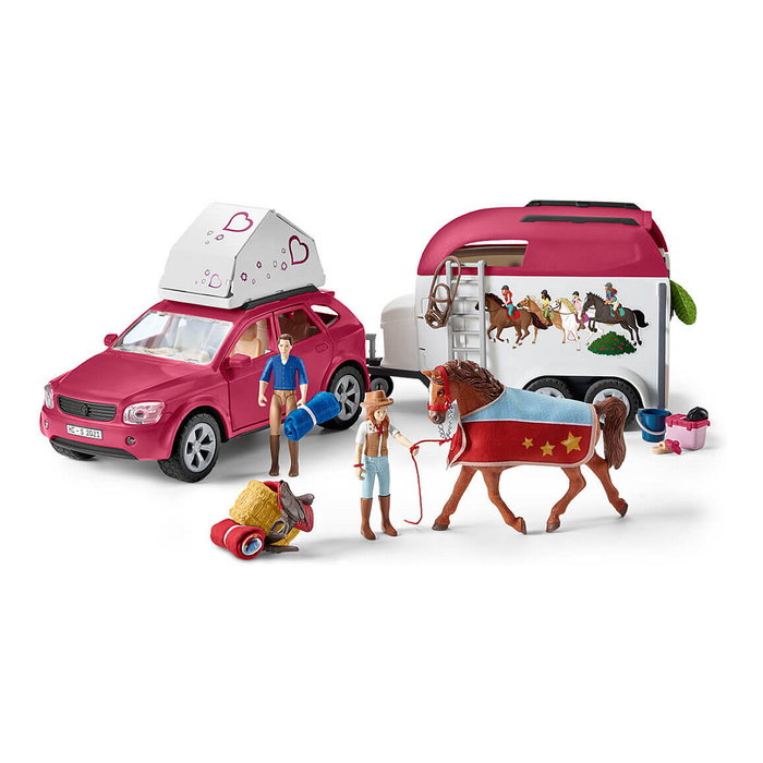 Schleich Horse Club 42535 Gran viaje ecuestre por automóvil y remolque Playset de juguete Schleich Horse Club 42535 Gran viaje ecuestre por automóvil y remolque Playset de juguete