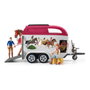 Schleich Horse Club 42535 Gran Viaje Ecuestre con Coche y Remolque