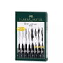 Faber-Castell Pitt Artist Pens Set de 8 Rotuladores Negros con Puntas Surtidas