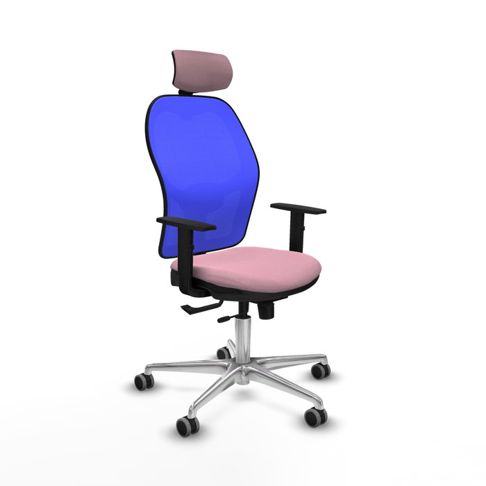 PIQUERAS Y CRESPO Silla de oficina Jorquera con mecanismo Sincro/Traslack, Rosa y Azul PIQUERAS Y CRESPO Silla de oficina Jorquera con mecanismo Sincro/Traslack, Rosa y Azul