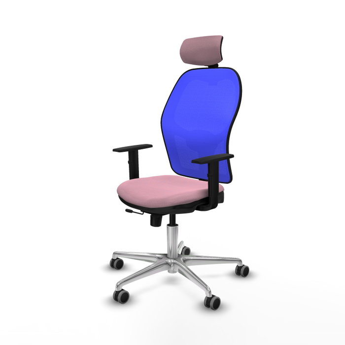 PIQUERAS Y CRESPO Silla de oficina Jorquera con mecanismo Sincro/Traslack, Rosa y Azul PIQUERAS Y CRESPO Silla de oficina Jorquera con mecanismo Sincro/Traslack, Rosa y Azul