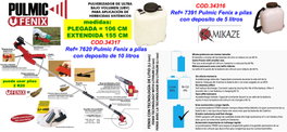 Kamikaze Pulmic Fenix Pulverizador para Herbicida con Depósito de 5L