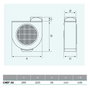 Novovent Extractor Centrífugo Chef 40, 60 W, 350 m³/h para Campana de Cocina, Filtro Antigrasa Metálico, 220-240 V, Adaptador para Tubo Ø100 mm