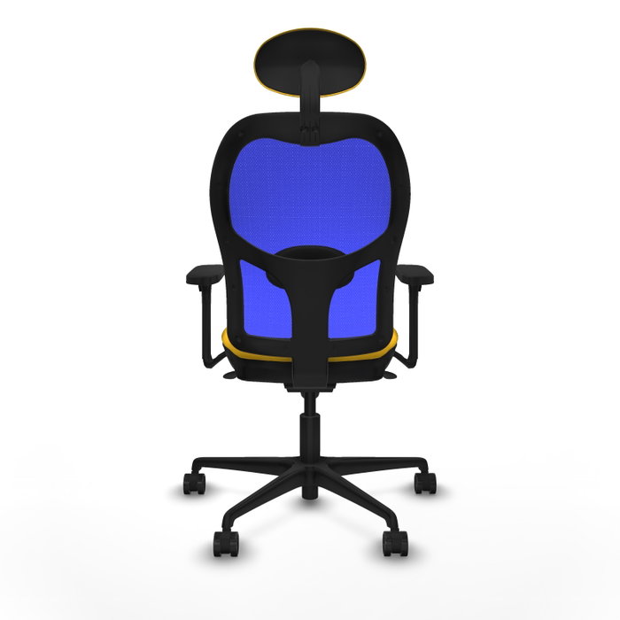 PIQUERAS Y CRESPO Silla de oficina Jorquera con mecanismo Sincro, Amarillo y Azul PIQUERAS Y CRESPO Silla de oficina Jorquera con mecanismo Sincro, Amarillo y Azul