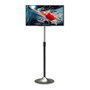 Techly Soporte de Pie para Monitor (ICA-TR10) - Soporte de Suelo para Pantallas LCD/LED de 33 a 68.6 cm (13 a 27 Pulgadas), VESA 75x75 a 100x100 mm, Carga Máx. 22 kg, Plata