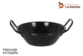 La Estrella Paellera Honda Bordonada 18 cm 0.9 L Jaspeada (8 Unidades)