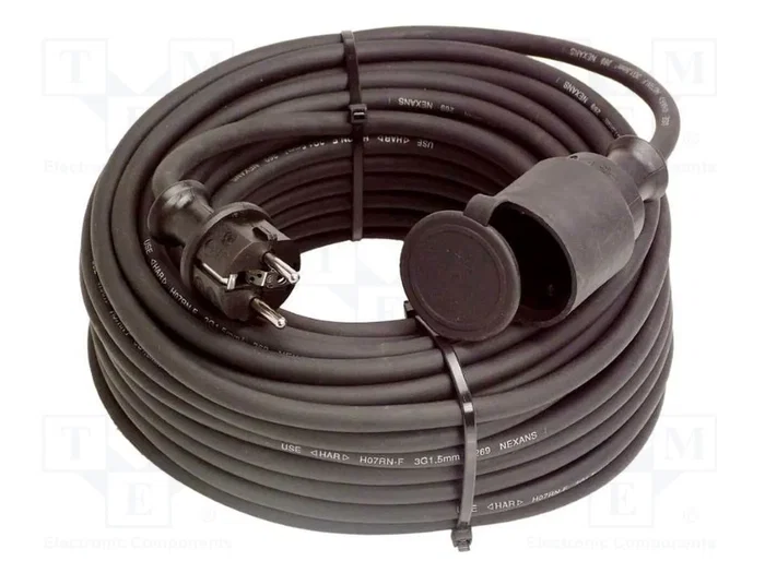AS SCHWABE Prolongador de alimentación H07RN-F 3G2,5mm2 20m negro AS SCHWABE Prolongador de alimentación H07RN-F 3G2,5mm2 20m negro