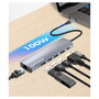 Manhattan Hub USB-C 6-in-1 4K HDMI 3x USB-A 5 Gb/s Power Delivery 100W Plata
