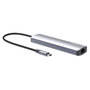 Manhattan Hub USB-C 6-in-1 4K HDMI 3x USB-A 5 Gb/s Power Delivery 100W Plata