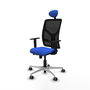 PIQUERAS Y CRESPO Silla de oficina Motilla con mecanismo Sincro/Traslack Azul y Negro