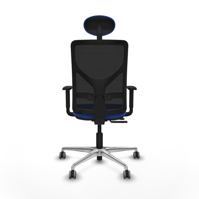 PIQUERAS Y CRESPO Silla de oficina Motilla con mecanismo Sincro/Traslack Azul y Negro