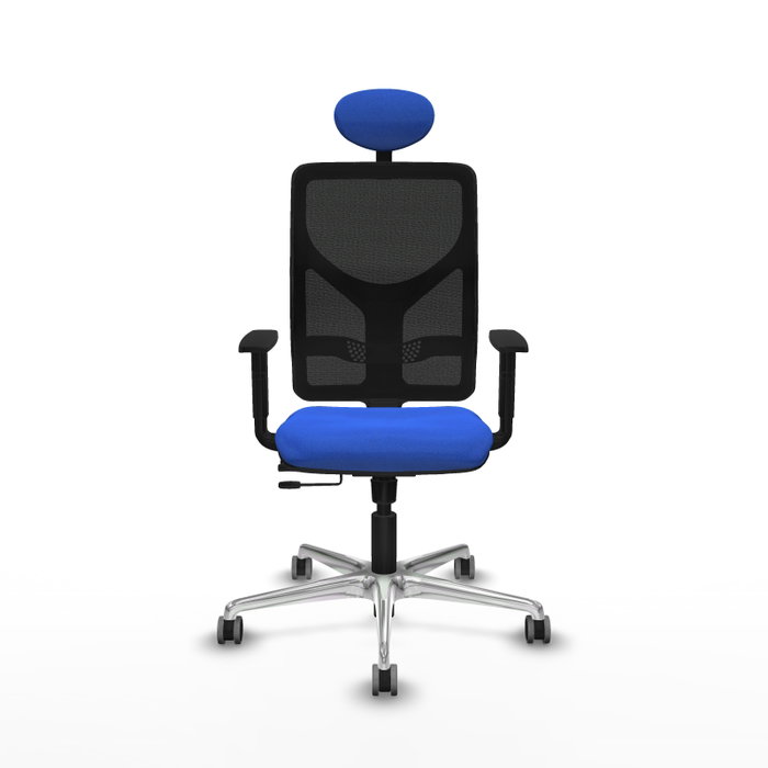 PIQUERAS Y CRESPO Silla de oficina Motilla con mecanismo Sincro/Traslack Azul y Negro