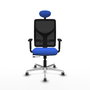 PIQUERAS Y CRESPO Silla de oficina Motilla con mecanismo Sincro/Traslack Azul y Negro