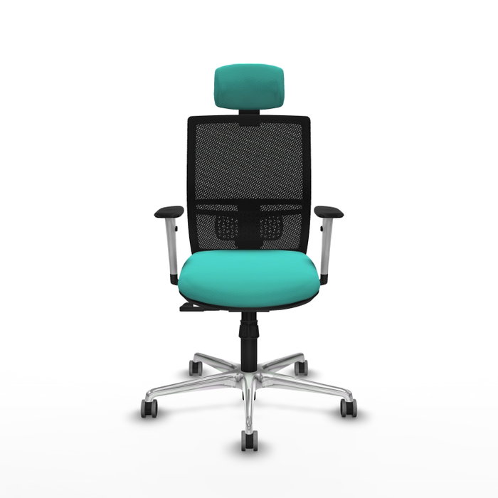PIQUERAS Y CRESPO Silla de oficina Yunquera con mecanismo Sincro, Turquesa y Negro PIQUERAS Y CRESPO Silla de oficina Yunquera con mecanismo Sincro, Turquesa y Negro
