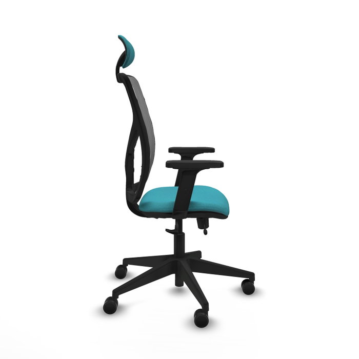 PIQUERAS Y CRESPO Silla de oficina Motilla con mecanismo Sincro/Traslack, Turquesa y Gris PIQUERAS Y CRESPO Silla de oficina Motilla con mecanismo Sincro/Traslack, Turquesa y Gris