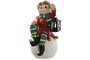 DKD Home Decor Figura LED Magnesia Elfo Rojo 26x26x42 cm