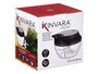 Kinvara Triturador Manual con Tapa de Acero y 3 Cuchillas, Transparente/Negro, 13.5x10x12 cm (Set de 12)