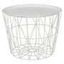 Home Deco Factory Mesa Auxiliar Metal Blanca D.52,5 cm H.40 cm