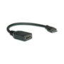 Roline Cable HDMI de alta velocidad con Ethernet, HDMI tipo A hembra a Mini HDMI tipo C macho, 0,15 m