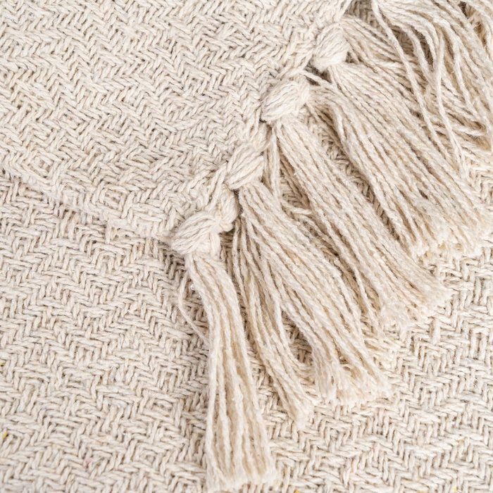 Ixia Plaid Natural Algodón-Poliéster 125 x 150 cm