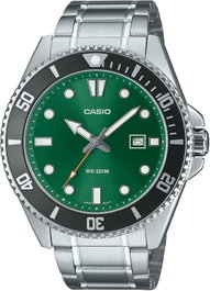 Casio MDV-107D-3A2VDF con esfera negra y correa gris