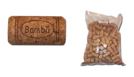 Bambú T-Corcho Cilíndrico 200 unidades de Aglomerado Natural 44x23mm