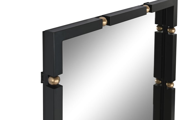 DKD Home Decor Espejo Negro Dorado 5 x 96.5 x 64.5 cm (Espejo 62x94 cm) DKD Home Decor Espejo Negro Dorado 5 x 96.5 x 64.5 cm (Espejo 62x94 cm)