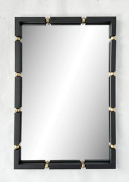DKD Home Decor Espejo Negro Dorado 5 x 96.5 x 64.5 cm (Espejo 62x94 cm)