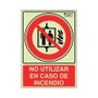 Duver Señal 7025 Plástico 297x210 mm No Utilizar en Caso de Incendio Ascensor