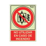 Duver Señal 7025 Plástico 297x210 mm No Utilizar en Caso de Incendio Ascensor