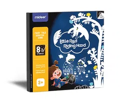 Mideer Juego Didáctico Tarjetas para Rascar Caperucita Roja Proyección de Cuento Infantil