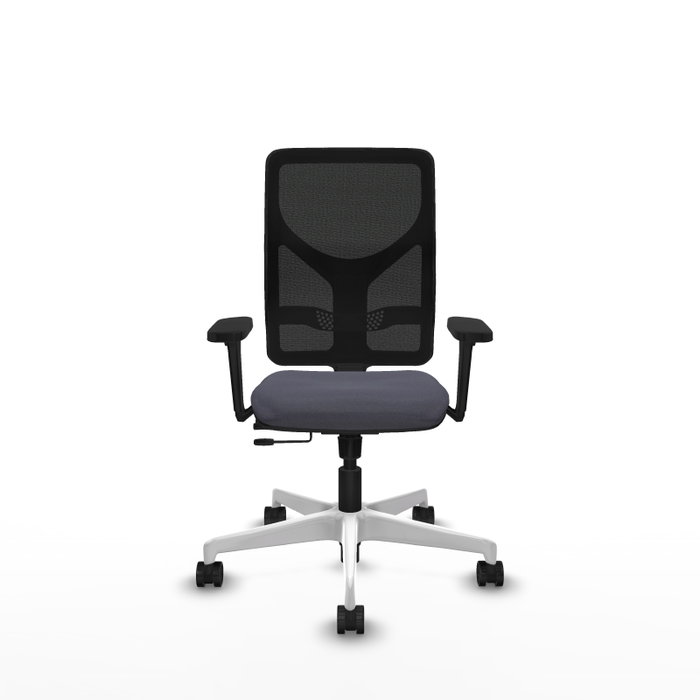 PIQUERAS Y CRESPO Silla de oficina Motilla con mecanismo Sincro/Traslack, Gris oscuro y Negro