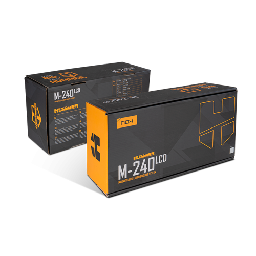 NOX Hummer M-240 LCD Kit RL Magnético ARGB Blanco Refrigeración Líquida AIO 240 mm con Pantalla LCD Personalizable de 3.4 pulgadas, PWM, Intel/AMD, Blanco