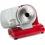 Domo DO522S Rebanadora eléctrica 200W, Hoja de Acero Inoxidable 22 cm, Ajuste Grosor 0-15mm, para Pan Queso Carne, Roja