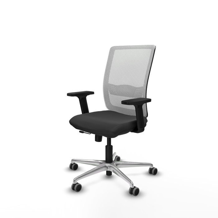 PIQUERAS Y CRESPO Silla de oficina Haches Gris oscuro y Blanco