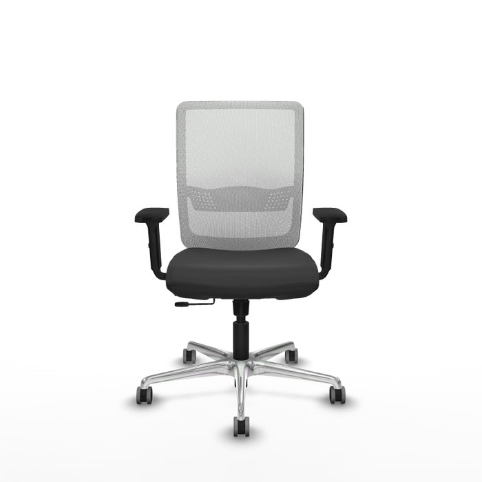 PIQUERAS Y CRESPO Silla de oficina Haches Gris oscuro y Blanco