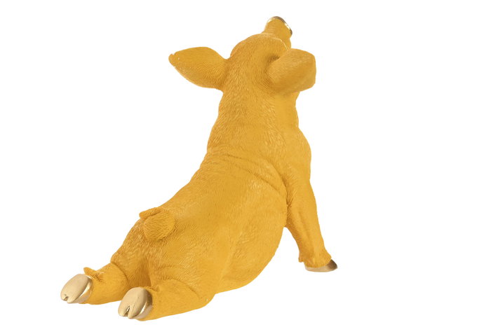 DKD Home Decor Figura de Cerdo en Resina Acabado Dorado (Surtido de 2 unidades)