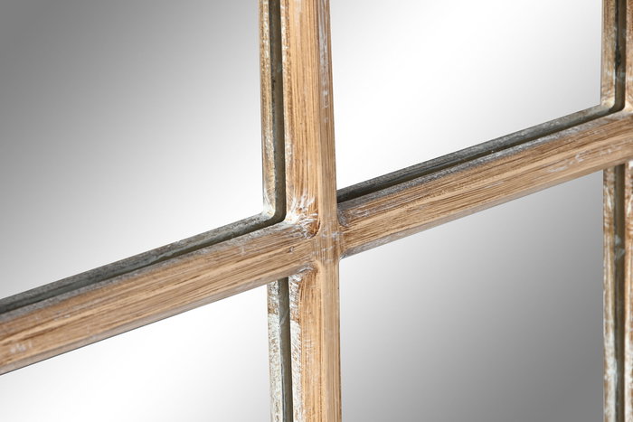 Espejo de pared Home ESPRIT Natural Ventana Decapé 68 x 4 x 128 cm