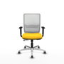 PIQUERAS Y CRESPO Silla de oficina Haches Amarillo y Blanco