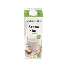 AMANDIN Bebida Vegetal de Avena BIO 1lt (Pack de 6)