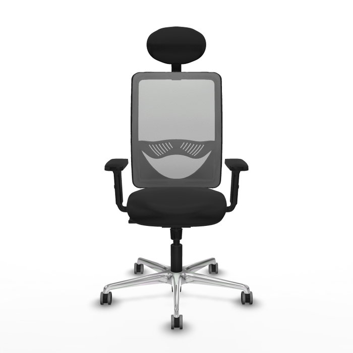 PIQUERAS Y CRESPO Silla de oficina Zulema con mecanismo Sincro, Negro y Gris