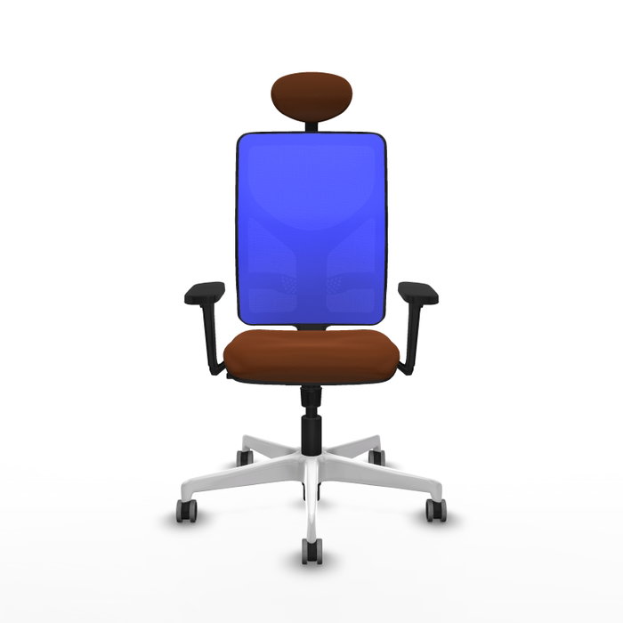 PIQUERAS Y CRESPO Silla de oficina Motilla con mecanismo Sincro, Marrón y Azul PIQUERAS Y CRESPO Silla de oficina Motilla con mecanismo Sincro, Marrón y Azul