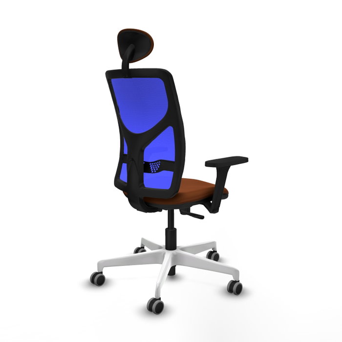PIQUERAS Y CRESPO Silla de oficina Motilla con mecanismo Sincro, Marrón y Azul PIQUERAS Y CRESPO Silla de oficina Motilla con mecanismo Sincro, Marrón y Azul