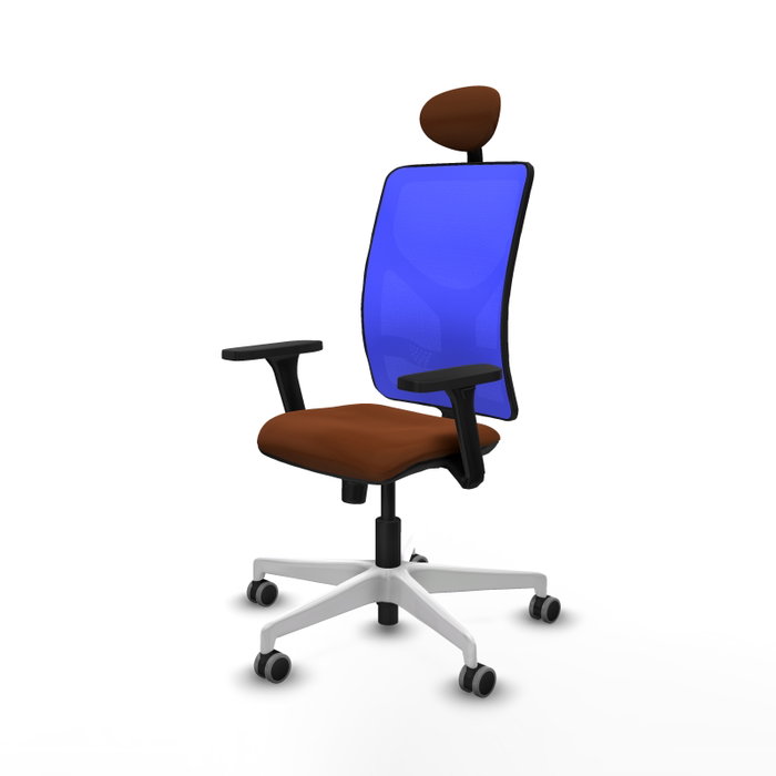 PIQUERAS Y CRESPO Silla de oficina Motilla con mecanismo Sincro, Marrón y Azul PIQUERAS Y CRESPO Silla de oficina Motilla con mecanismo Sincro, Marrón y Azul