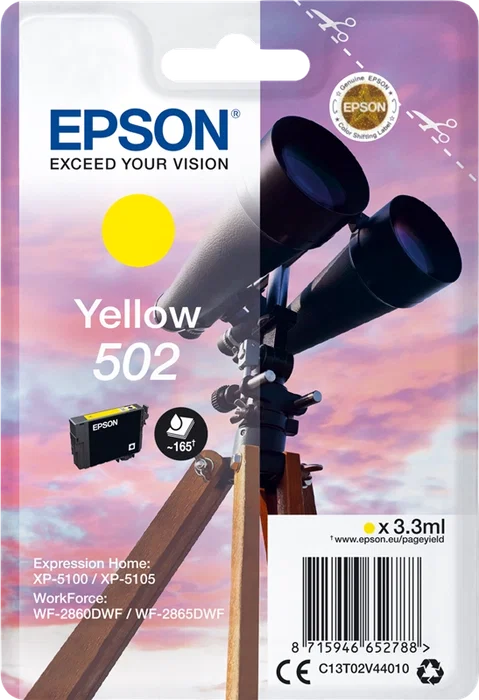 Epson 502 Cartucho de Tinta Amarillo